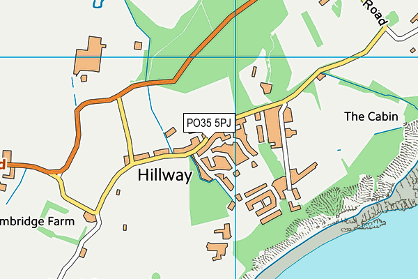 PO35 5PJ map - OS VectorMap District (Ordnance Survey) PO35 5PJ map - OS VectorMap District (Ordnance Survey)