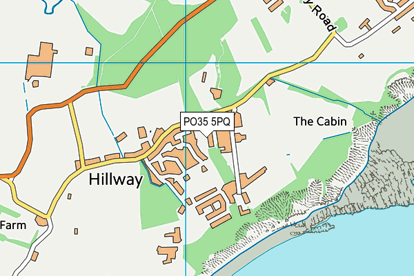 PO35 5PQ map - OS VectorMap District (Ordnance Survey) PO35 5PQ map - OS VectorMap District (Ordnance Survey)