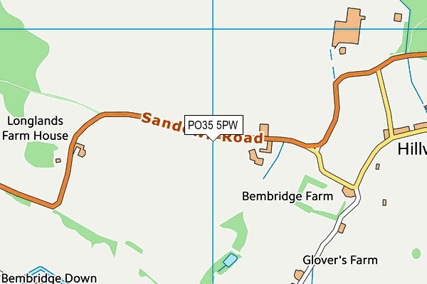 PO35 5PW map - OS VectorMap District (Ordnance Survey) PO35 5PW map - OS VectorMap District (Ordnance Survey)