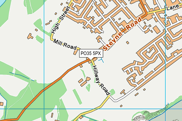 PO35 5PX map - OS VectorMap District (Ordnance Survey) PO35 5PX map - OS VectorMap District (Ordnance Survey)