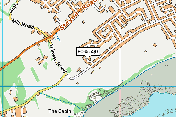 PO35 5QD map - OS VectorMap District (Ordnance Survey) PO35 5QD map - OS VectorMap District (Ordnance Survey)