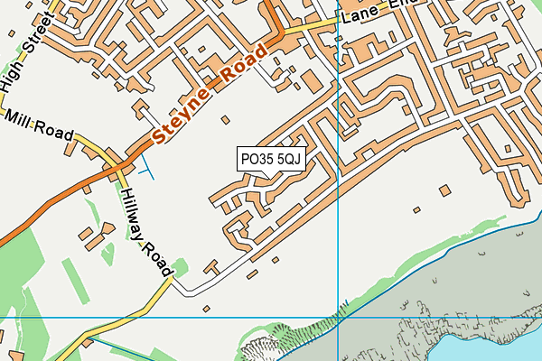 PO35 5QJ map - OS VectorMap District (Ordnance Survey) PO35 5QJ map - OS VectorMap District (Ordnance Survey)