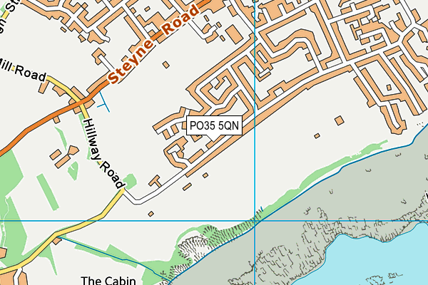 PO35 5QN map - OS VectorMap District (Ordnance Survey) PO35 5QN map - OS VectorMap District (Ordnance Survey)
