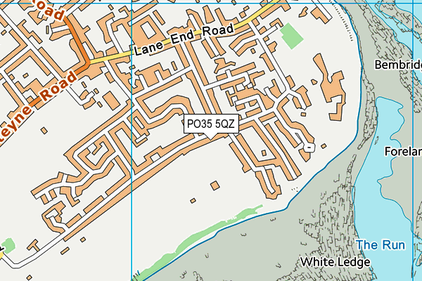 PO35 5QZ map - OS VectorMap District (Ordnance Survey) PO35 5QZ map - OS VectorMap District (Ordnance Survey)