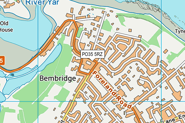 PO35 5RZ map - OS VectorMap District (Ordnance Survey) PO35 5RZ map - OS VectorMap District (Ordnance Survey)