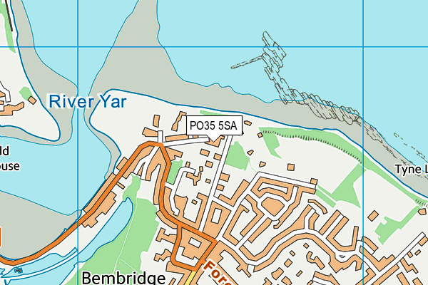 PO35 5SA map - OS VectorMap District (Ordnance Survey) PO35 5SA map - OS VectorMap District (Ordnance Survey)