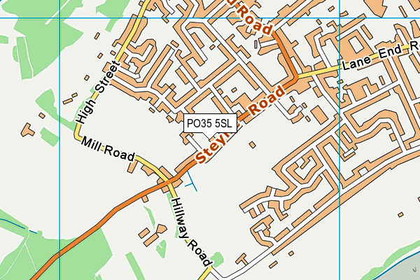 PO35 5SL map - OS VectorMap District (Ordnance Survey) PO35 5SL map - OS VectorMap District (Ordnance Survey)