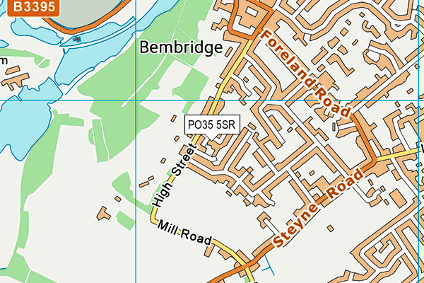PO35 5SR map - OS VectorMap District (Ordnance Survey) PO35 5SR map - OS VectorMap District (Ordnance Survey)