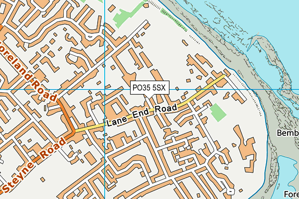 PO35 5SX map - OS VectorMap District (Ordnance Survey) PO35 5SX map - OS VectorMap District (Ordnance Survey)