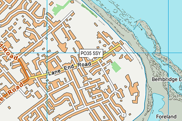 PO35 5SY map - OS VectorMap District (Ordnance Survey) PO35 5SY map - OS VectorMap District (Ordnance Survey)