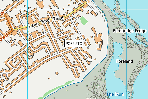 PO35 5TQ map - OS VectorMap District (Ordnance Survey) PO35 5TQ map - OS VectorMap District (Ordnance Survey)