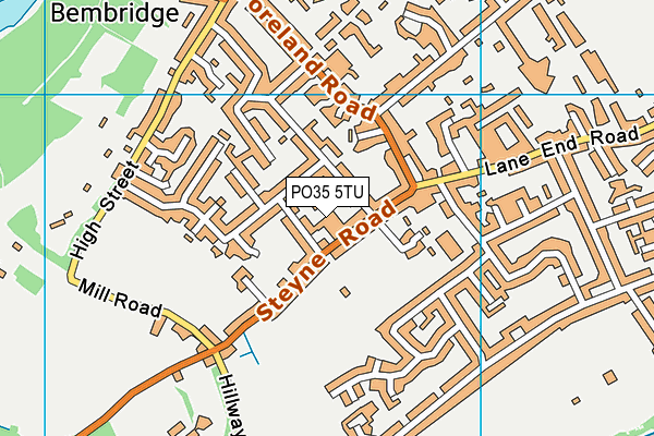 PO35 5TU map - OS VectorMap District (Ordnance Survey) PO35 5TU map - OS VectorMap District (Ordnance Survey)