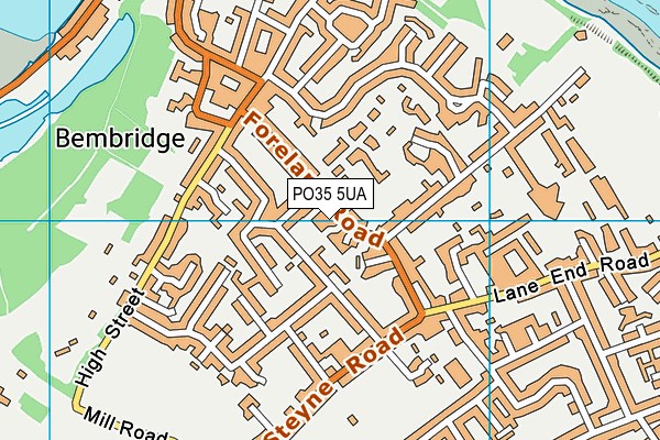 PO35 5UA map - OS VectorMap District (Ordnance Survey) PO35 5UA map - OS VectorMap District (Ordnance Survey)