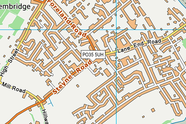 PO35 5UH map - OS VectorMap District (Ordnance Survey) PO35 5UH map - OS VectorMap District (Ordnance Survey)