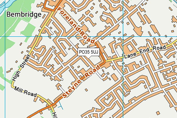 PO35 5UJ map - OS VectorMap District (Ordnance Survey) PO35 5UJ map - OS VectorMap District (Ordnance Survey)