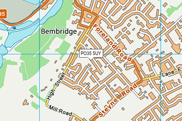 PO35 5UY map - OS VectorMap District (Ordnance Survey) PO35 5UY map - OS VectorMap District (Ordnance Survey)
