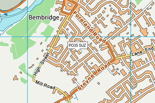 PO35 5UZ map - OS VectorMap District (Ordnance Survey) PO35 5UZ map - OS VectorMap District (Ordnance Survey)