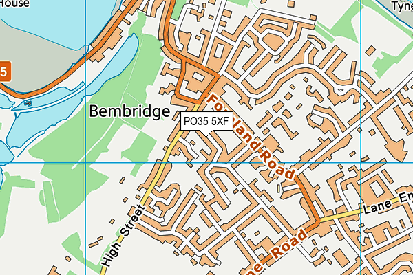 PO35 5XF map - OS VectorMap District (Ordnance Survey) PO35 5XF map - OS VectorMap District (Ordnance Survey)