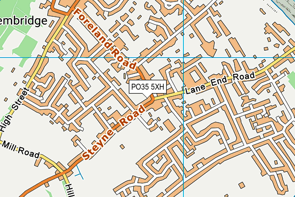 PO35 5XH map - OS VectorMap District (Ordnance Survey) PO35 5XH map - OS VectorMap District (Ordnance Survey)