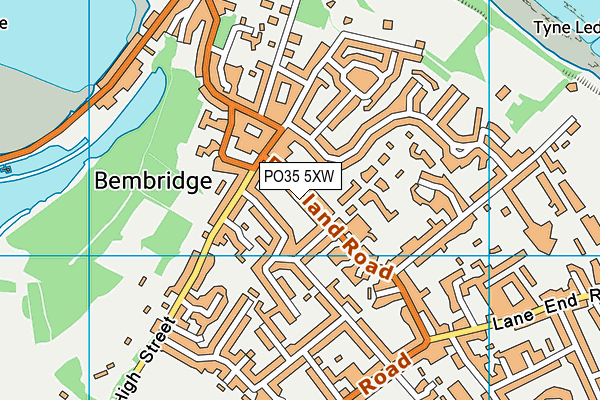 PO35 5XW map - OS VectorMap District (Ordnance Survey) PO35 5XW map - OS VectorMap District (Ordnance Survey)