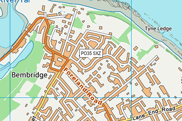PO35 5XZ map - OS VectorMap District (Ordnance Survey) PO35 5XZ map - OS VectorMap District (Ordnance Survey)