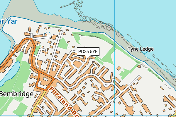 PO35 5YF map - OS VectorMap District (Ordnance Survey) PO35 5YF map - OS VectorMap District (Ordnance Survey)