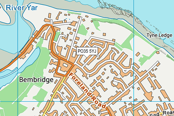 PO35 5YJ map - OS VectorMap District (Ordnance Survey) PO35 5YJ map - OS VectorMap District (Ordnance Survey)