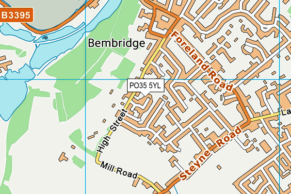 PO35 5YL map - OS VectorMap District (Ordnance Survey) PO35 5YL map - OS VectorMap District (Ordnance Survey)