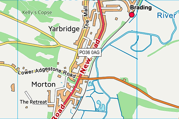 PO36 0AG map - OS VectorMap District (Ordnance Survey) PO36 0AG map - OS VectorMap District (Ordnance Survey)