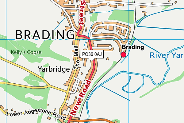 PO36 0AJ map - OS VectorMap District (Ordnance Survey) PO36 0AJ map - OS VectorMap District (Ordnance Survey)