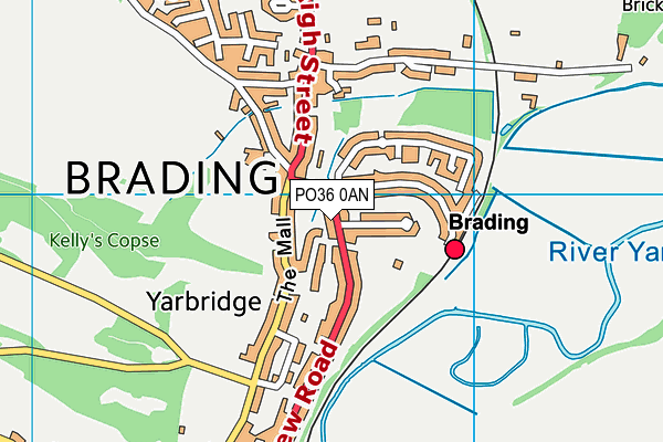 PO36 0AN map - OS VectorMap District (Ordnance Survey) PO36 0AN map - OS VectorMap District (Ordnance Survey)