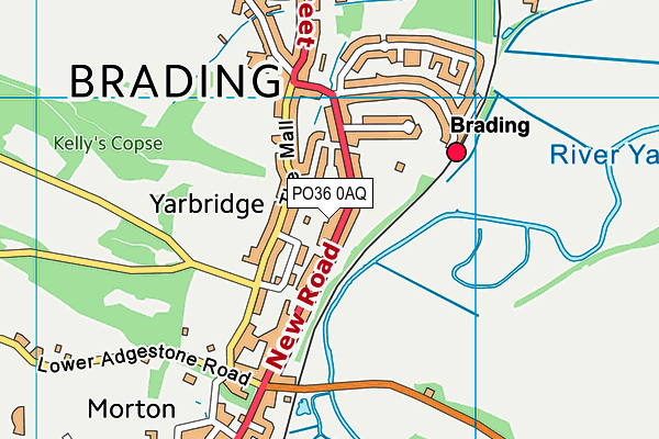 PO36 0AQ map - OS VectorMap District (Ordnance Survey) PO36 0AQ map - OS VectorMap District (Ordnance Survey)