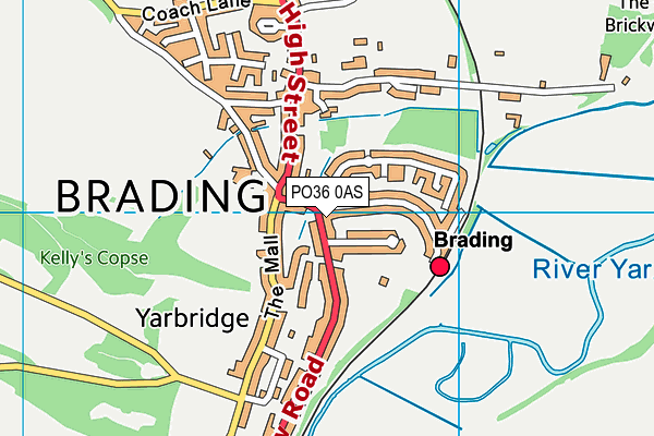 PO36 0AS map - OS VectorMap District (Ordnance Survey) PO36 0AS map - OS VectorMap District (Ordnance Survey)