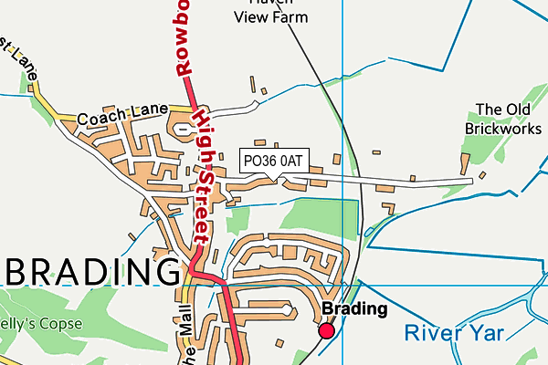 PO36 0AT map - OS VectorMap District (Ordnance Survey) PO36 0AT map - OS VectorMap District (Ordnance Survey)