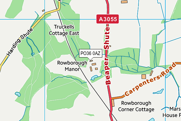 PO36 0AZ map - OS VectorMap District (Ordnance Survey) PO36 0AZ map - OS VectorMap District (Ordnance Survey)