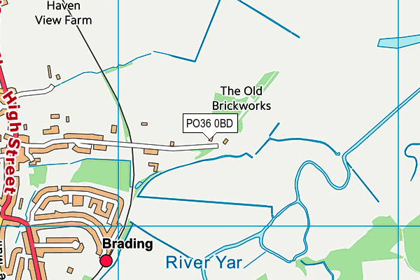 PO36 0BD map - OS VectorMap District (Ordnance Survey) PO36 0BD map - OS VectorMap District (Ordnance Survey)