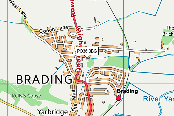 PO36 0BG map - OS VectorMap District (Ordnance Survey) PO36 0BG map - OS VectorMap District (Ordnance Survey)