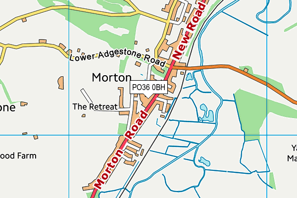 PO36 0BH map - OS VectorMap District (Ordnance Survey) PO36 0BH map - OS VectorMap District (Ordnance Survey)