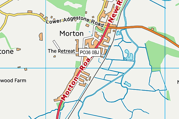 PO36 0BJ map - OS VectorMap District (Ordnance Survey)