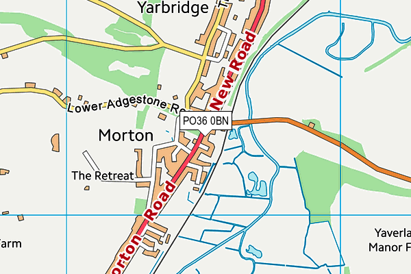 PO36 0BN map - OS VectorMap District (Ordnance Survey) PO36 0BN map - OS VectorMap District (Ordnance Survey)
