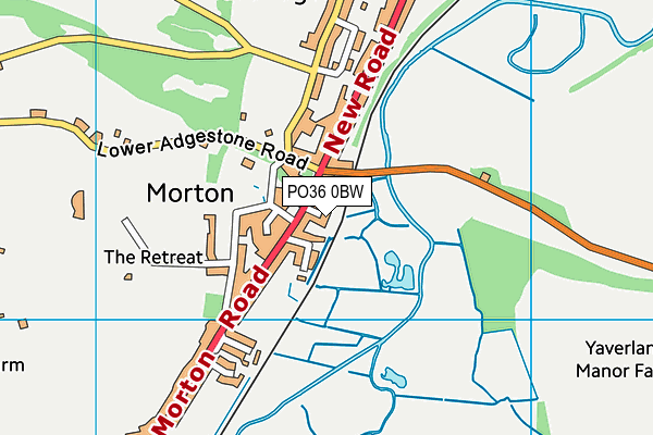 PO36 0BW map - OS VectorMap District (Ordnance Survey) PO36 0BW map - OS VectorMap District (Ordnance Survey)