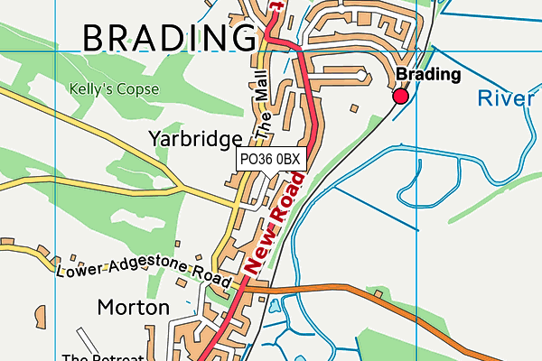 PO36 0BX map - OS VectorMap District (Ordnance Survey) PO36 0BX map - OS VectorMap District (Ordnance Survey)