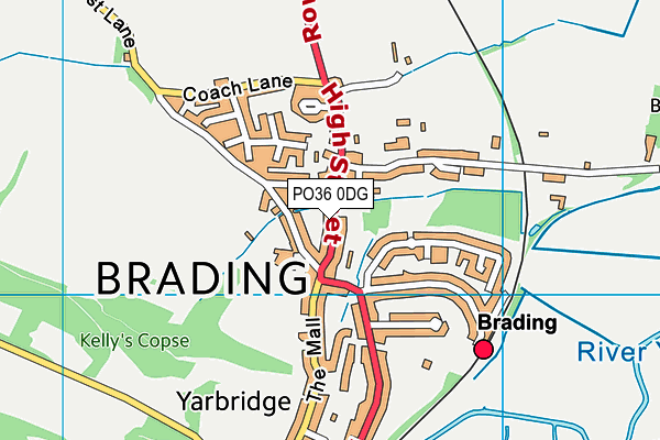 PO36 0DG map - OS VectorMap District (Ordnance Survey) PO36 0DG map - OS VectorMap District (Ordnance Survey)