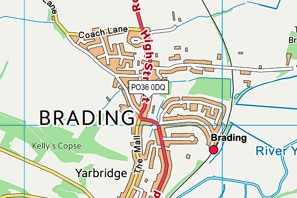 PO36 0DQ map - OS VectorMap District (Ordnance Survey) PO36 0DQ map - OS VectorMap District (Ordnance Survey)