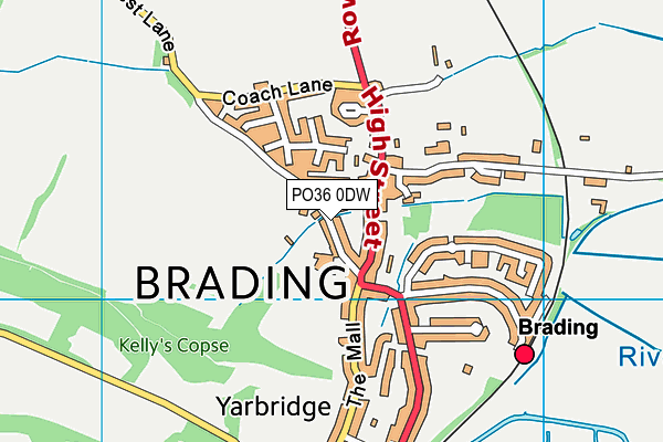 PO36 0DW map - OS VectorMap District (Ordnance Survey) PO36 0DW map - OS VectorMap District (Ordnance Survey)
