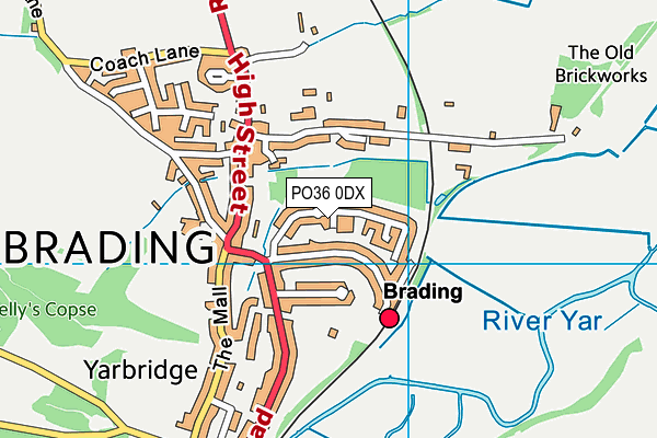 PO36 0DX map - OS VectorMap District (Ordnance Survey) PO36 0DX map - OS VectorMap District (Ordnance Survey)