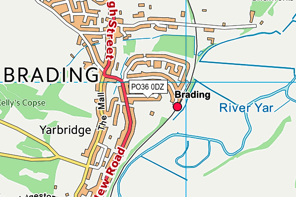 PO36 0DZ map - OS VectorMap District (Ordnance Survey) PO36 0DZ map - OS VectorMap District (Ordnance Survey)