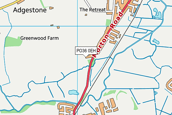 PO36 0EH map - OS VectorMap District (Ordnance Survey) PO36 0EH map - OS VectorMap District (Ordnance Survey)