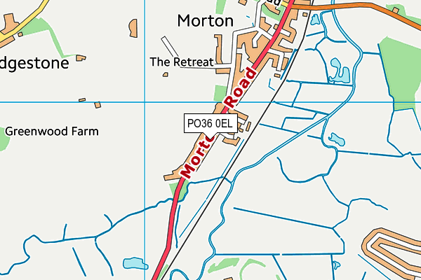 PO36 0EL map - OS VectorMap District (Ordnance Survey) PO36 0EL map - OS VectorMap District (Ordnance Survey)