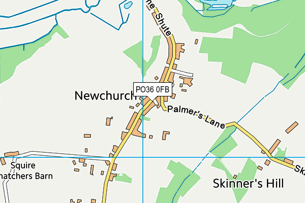 PO36 0FB map - OS VectorMap District (Ordnance Survey) PO36 0FB map - OS VectorMap District (Ordnance Survey)